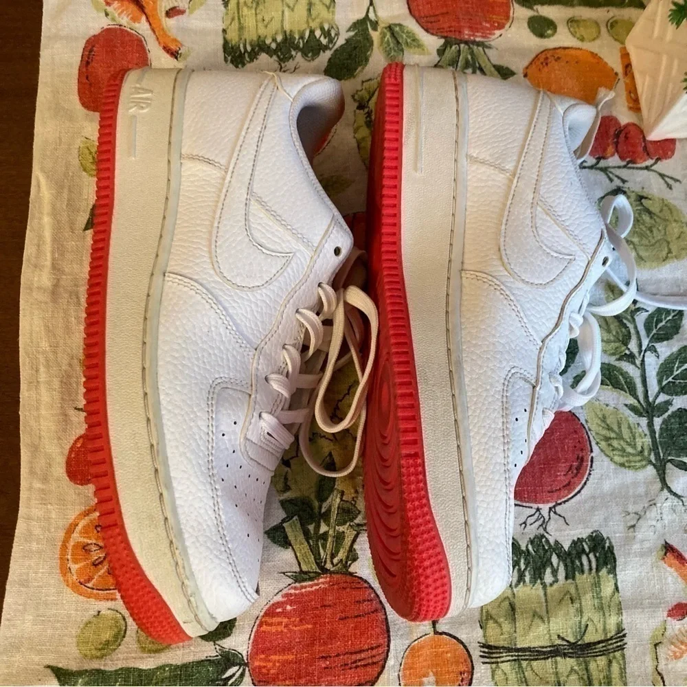 Nike hot pink and white Racer Air Force Ones size 7